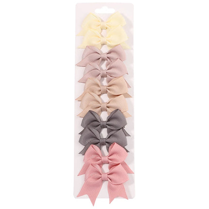 Kids Bow Hair Clips – 10PCS Cute Solid Color Hairgrips for Girls