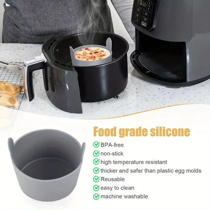 Silicone Air Fryer Egg Cups – Reusable Heat-Resistant Baking Molds (4-Pack)