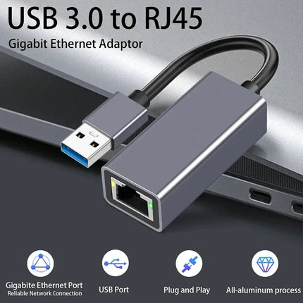 USB-C to Ethernet Adapter – Gigabit RJ45 USB 3.0 Network Card