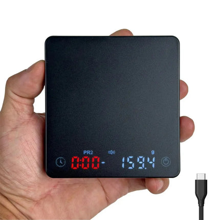 Coffee Scale Nano Coffee Scale with Timer Espresso Scale with Auto Peel Touch Sensor and Silicone Lid