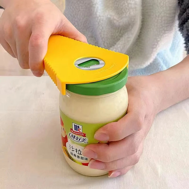 4-in-1 Multifunctional Can & Bottle Opener – Easy-Grip Jar Opener