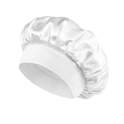 Silk Satin Hair Bonnet – Soft Sleep Cap with Wide Elastic Band
