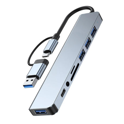 8-in-2 USB-C Hub Docking Station – USB 3.0, Audio & SD Reader