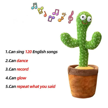 Dancing Cactus Toy – Repeat Talking, Singing & Dancing Plush