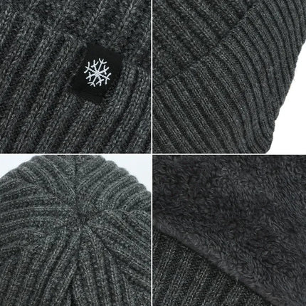 Winter Knitted Plush Hat with Ear Protection – Warm Casual Beanie