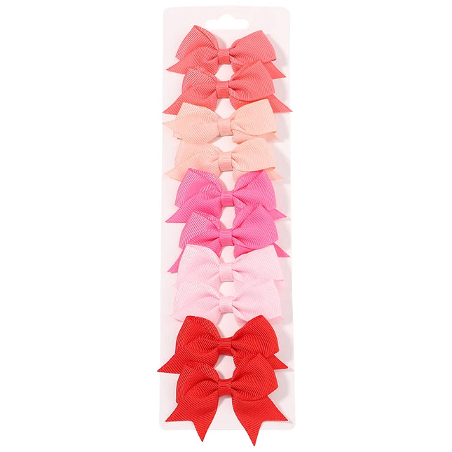 Kids Bow Hair Clips – 10PCS Cute Solid Color Hairgrips for Girls