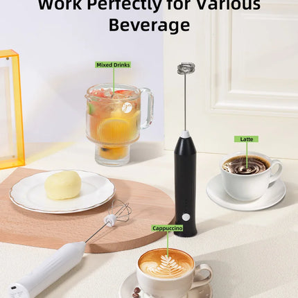 Milk Whisk • Egg Beater • USB Rechargeable • 3 Speeds