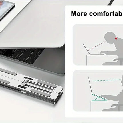 6-Level Height Adjustment • Foldable • Portable • 8–16 Inch Laptops