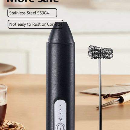 Milk Whisk • Egg Beater • USB Rechargeable • 3 Speeds