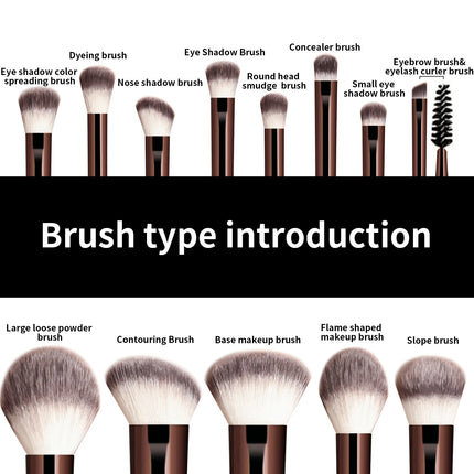 13-Piece Makeup Brush Set – Foundation, Eyeshadow & Face Brushes