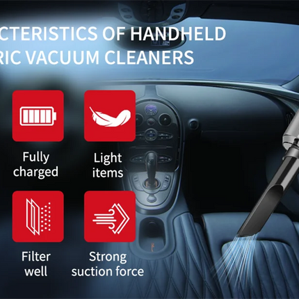Portable Handheld Vacuum Cleaner – Cordless 5-in-1 Mini Car & Home Vacuum