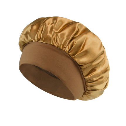 Silk Satin Hair Bonnet – Soft Sleep Cap with Wide Elastic Band