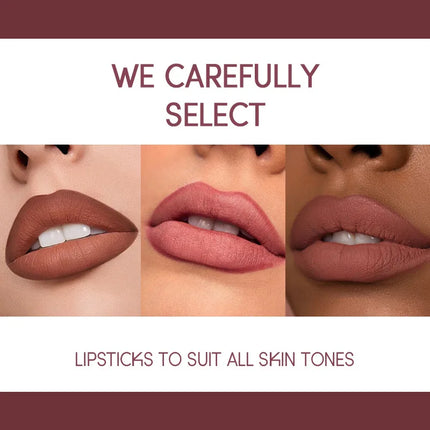 USHAS 12-Color Lipstick Set – Matte Nude & Red Lip Liner Combo