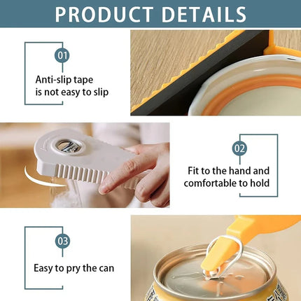 4-in-1 Multifunctional Can & Bottle Opener – Easy-Grip Jar Opener
