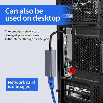 USB-C to Ethernet Adapter – Gigabit RJ45 USB 3.0 Network Card