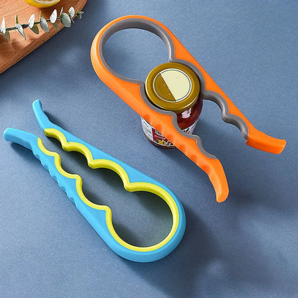 4-in-1 Multifunctional Jar & Bottle Opener – Easy Grip Kitchen Tool