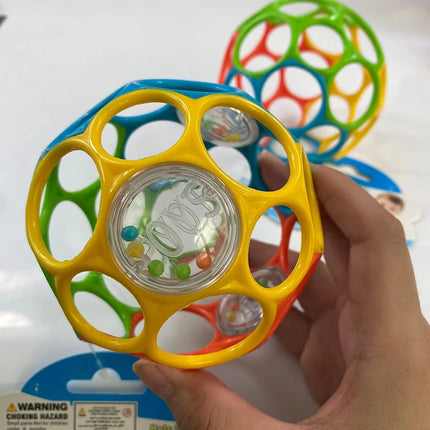 Soft Baby Grasping Rattle Ball – Sensory Teether Toy