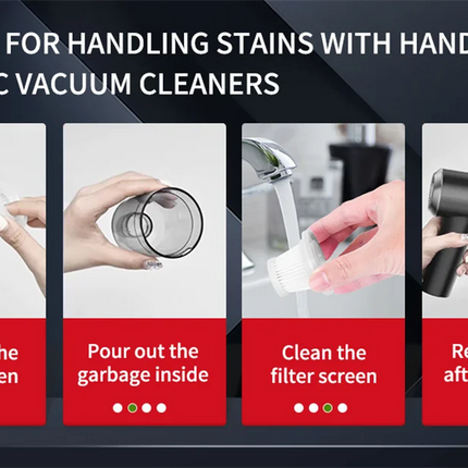 Portable Handheld Vacuum Cleaner – Cordless 5-in-1 Mini Car & Home Vacuum