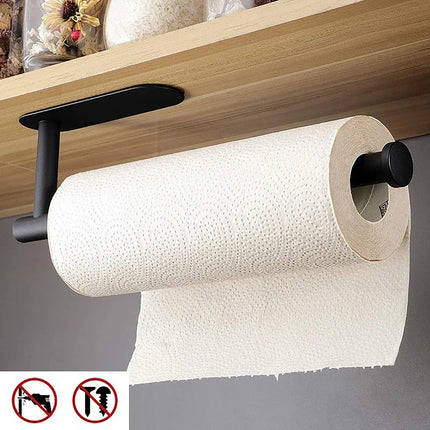 Adhesive Kitchen Paper Towel Holder – Wall & Cabinet Tissue Hanger