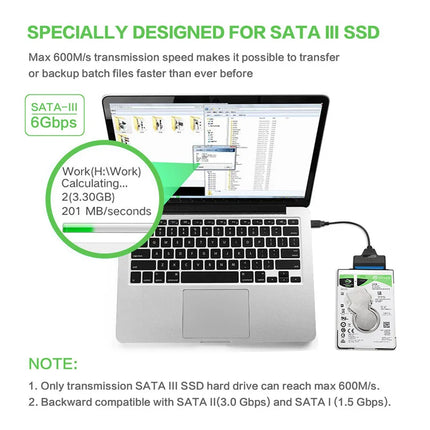 SATA to USB 3.0 Cable – 2.5” HDD & SSD Adapter Up to 6Gbps