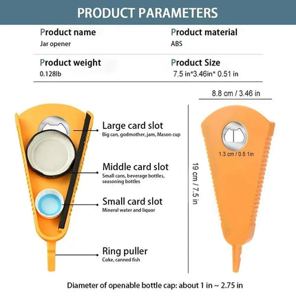 4-in-1 Multifunctional Can & Bottle Opener – Easy-Grip Jar Opener
