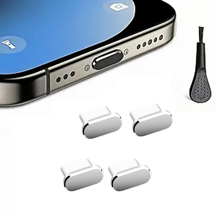 4Pcs USB C Dust Plug With Cleaning Brush Anti Dust USB-C Plug Cover Charging Port