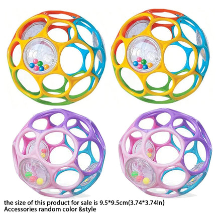 Soft Baby Grasping Rattle Ball – Sensory Teether Toy