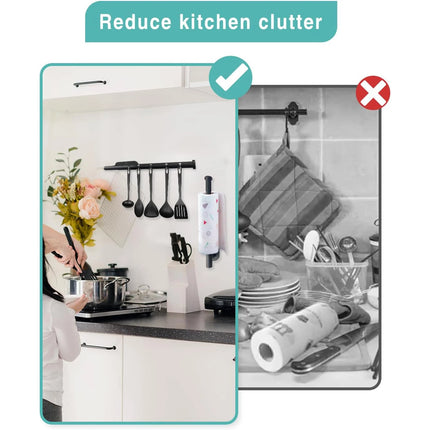 Adhesive Kitchen Paper Towel Holder – Wall & Cabinet Tissue Hanger