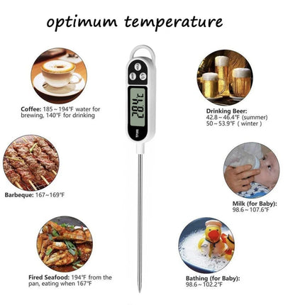 Digital Food Thermometer – Stainless Steel Probe Cooking Thermometer