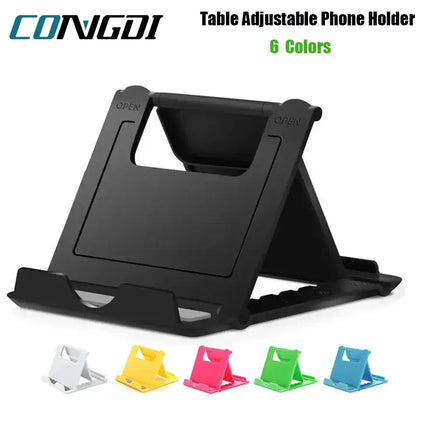 Adjustable Table Phone Holder – Foldable Desktop Stand for Phones & Tablets