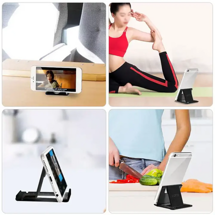 Adjustable Table Phone Holder – Foldable Desktop Stand for Phones & Tablets