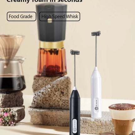 Milk Whisk • Egg Beater • USB Rechargeable • 3 Speeds