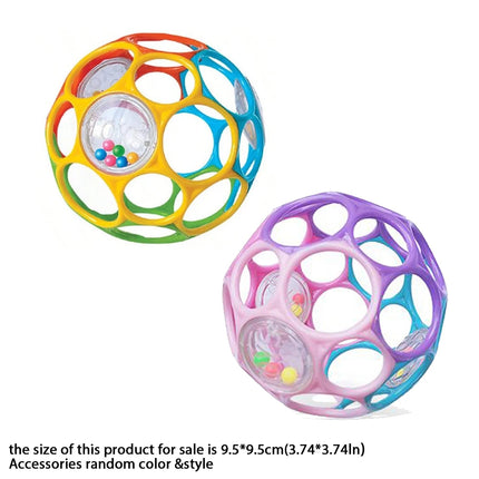 Soft Baby Grasping Rattle Ball – Sensory Teether Toy
