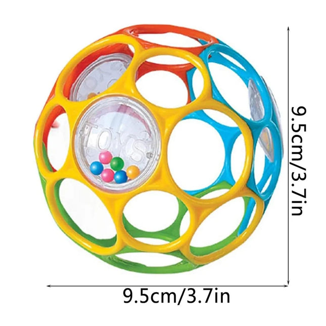 Soft Baby Grasping Rattle Ball – Sensory Teether Toy