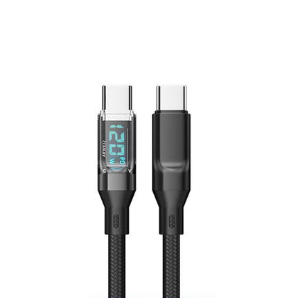 LCD Watt Display Fast Charging Cable – 120W USB-A to Lightning
