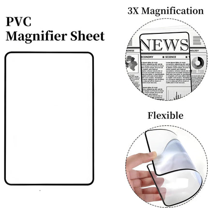 Full-Page Large Sheet Magnifier – Reading Aid Magnifying Lens