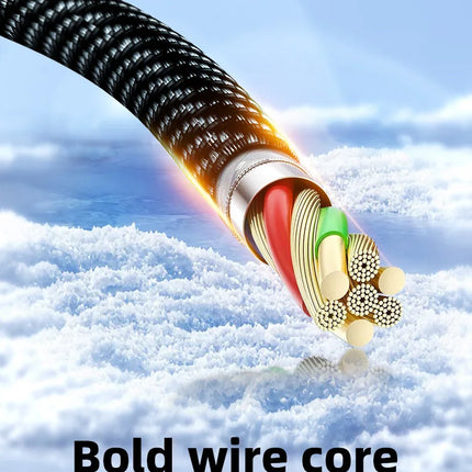 LCD Watt Display Fast Charging Cable – 120W USB-A to Lightning
