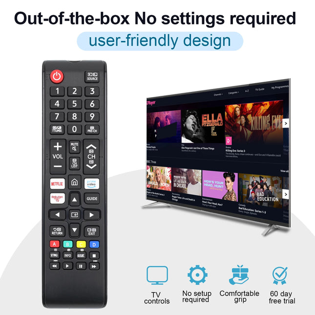 Universal Remote Control for Samsung Smart TV – Replacement IR Remote