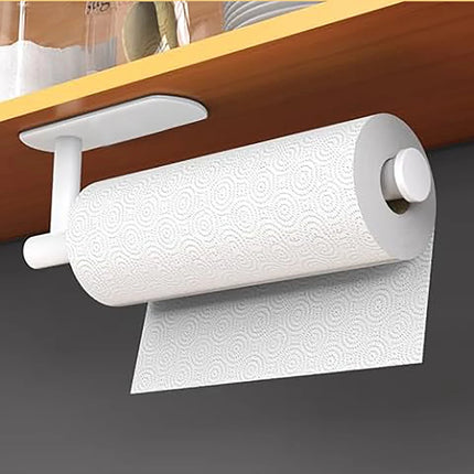 Adhesive Kitchen Paper Towel Holder – Wall & Cabinet Tissue Hanger