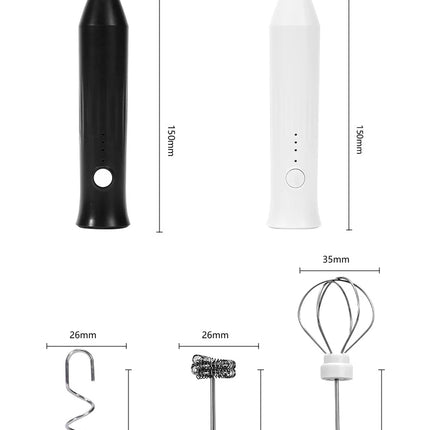 Milk Whisk • Egg Beater • USB Rechargeable • 3 Speeds