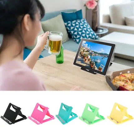 Adjustable Table Phone Holder – Foldable Desktop Stand for Phones & Tablets