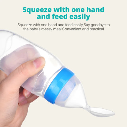 Title: Silicone Baby Feeding Spoon Bottle