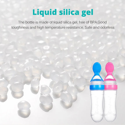 Title: Silicone Baby Feeding Spoon Bottle