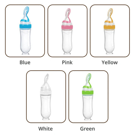 Title: Silicone Baby Feeding Spoon Bottle