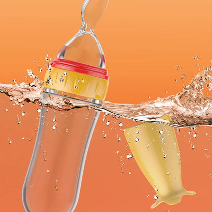 Title: Silicone Baby Feeding Spoon Bottle