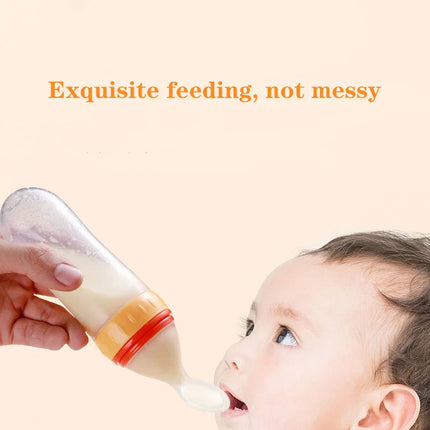 Title: Silicone Baby Feeding Spoon Bottle