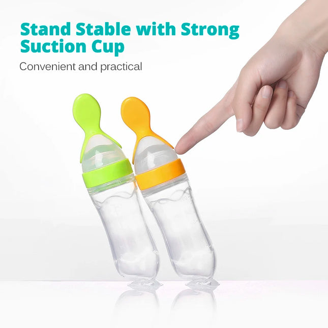 Title: Silicone Baby Feeding Spoon Bottle