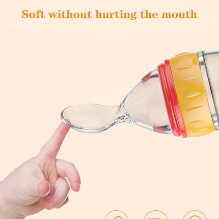 Title: Silicone Baby Feeding Spoon Bottle