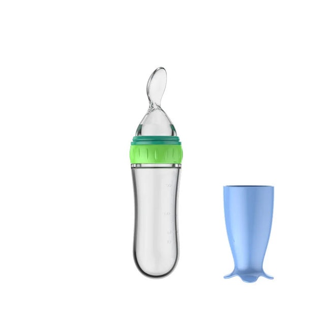 Title: Silicone Baby Feeding Spoon Bottle
