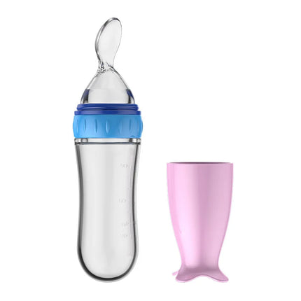 Title: Silicone Baby Feeding Spoon Bottle